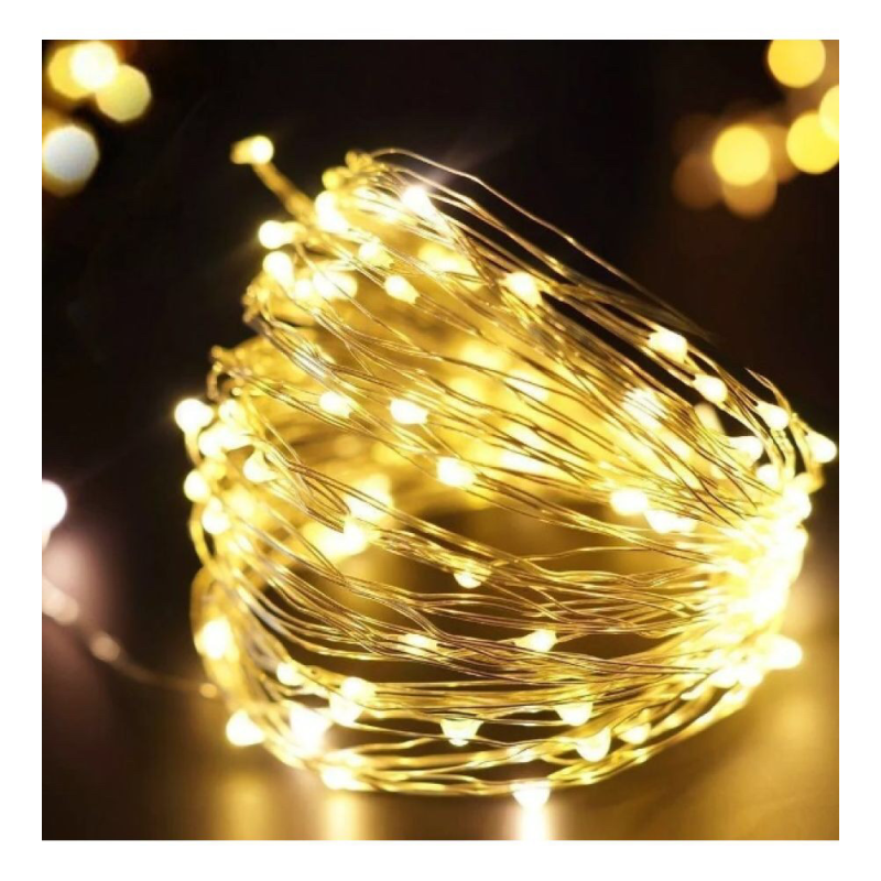 Гірлянда нитка з USB, довжина 10 м, 100 Leds, колір жовтий Гірлянда нитка з USB, довжина 10 м, 100 Leds, колір жовтий