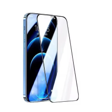 Захисне скло  для IPhone 16 PRO (Full Glue 9H) Black, з рамкою для легкого встановлення